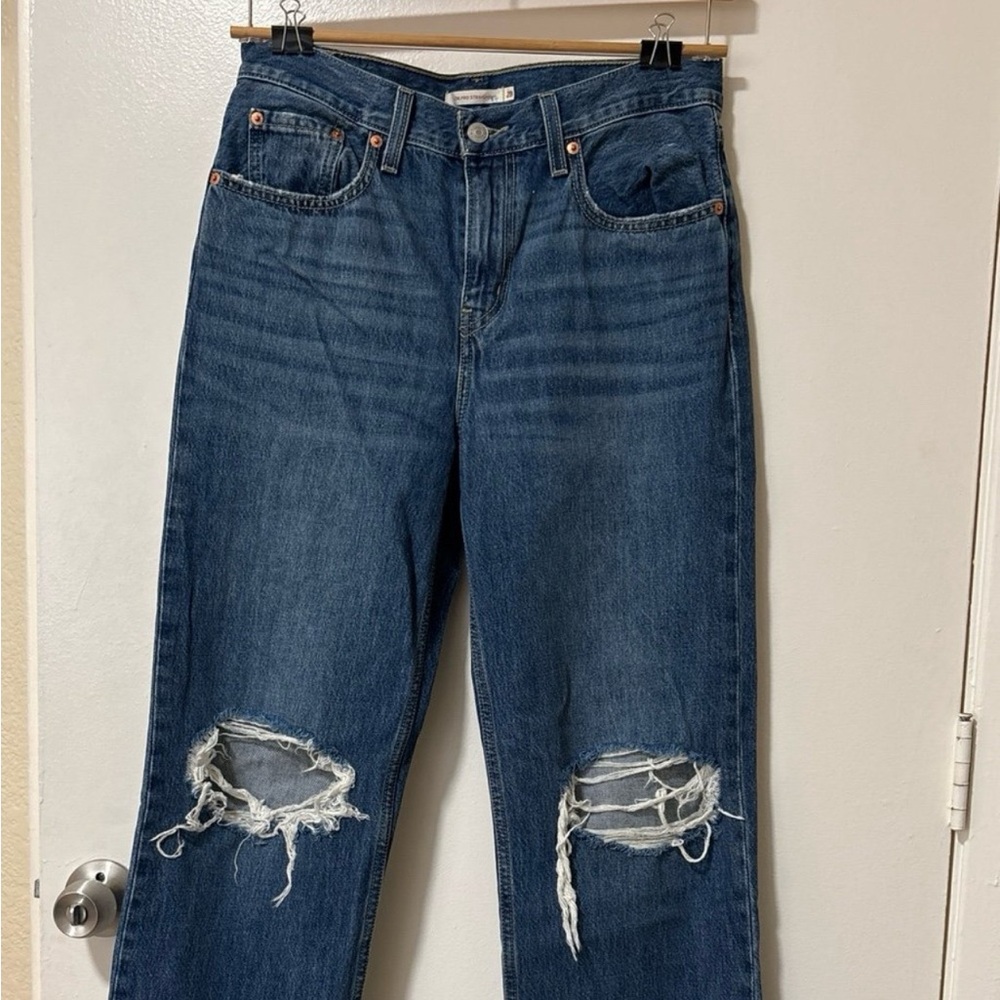 Classic Blue Distressed Women's Jeans